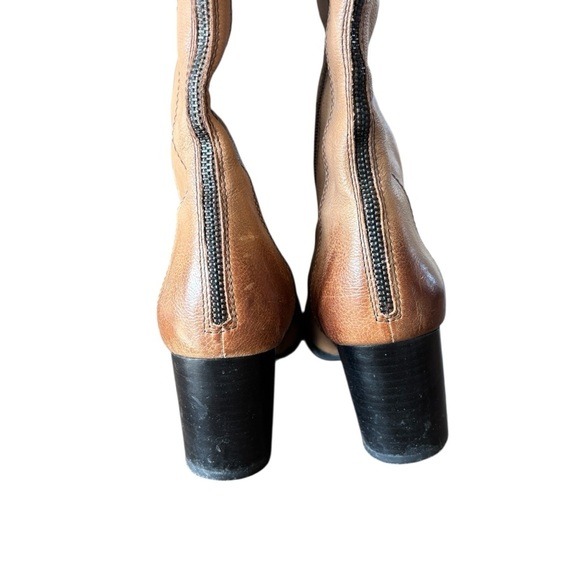 Arnold Churgin TallStylish Tan Heeled Boots Size 40 - Picture 4 of 9